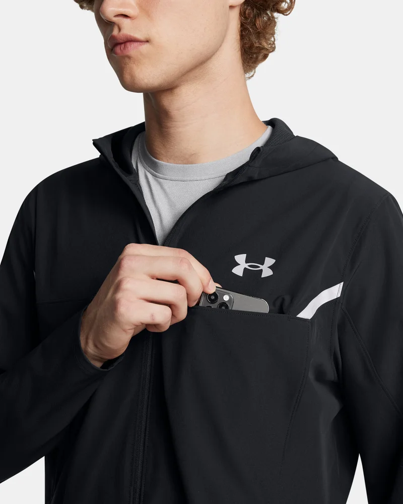 Under Armour Black Men's UA Vanish Woven Utility Jacket for Men | Best Price UAE